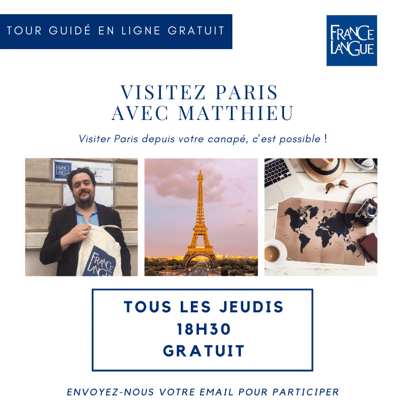 Affiche visite virtuelle et guidée de Paris, FL OnLine
