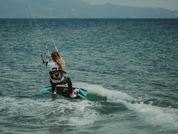 woman riding on wakeboard